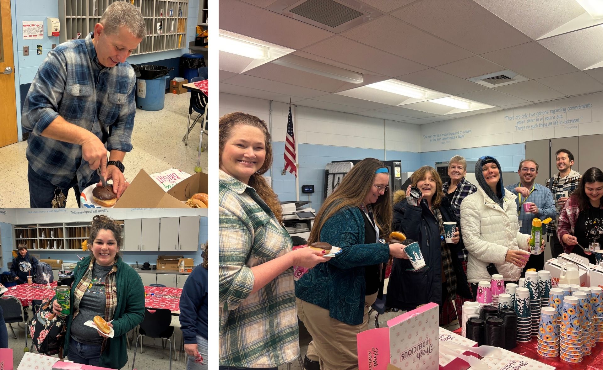 Wesley Chapel High School Holiday Celebration with teachers and staff